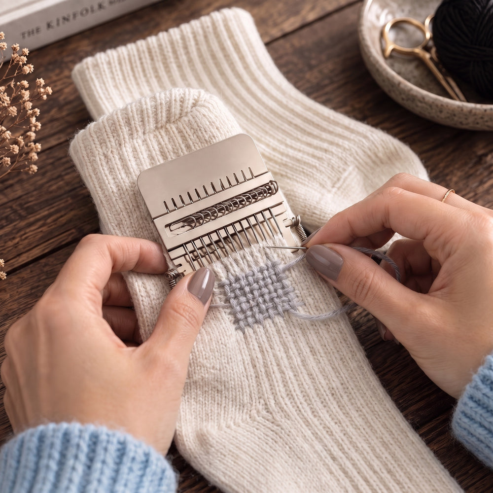 Repriser une chaussette