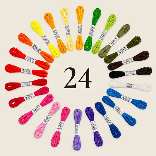 Corzen Tissa Fils colorés, 24 couleurs
