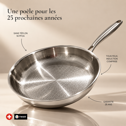 Poêle antiadhésive en titane