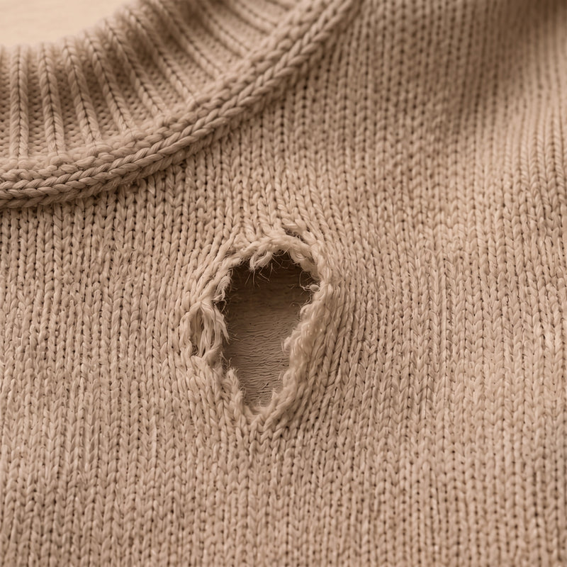 Pull avec un trou